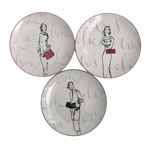 Rosanna (3) Salad Plates Roxanne Tres Chic